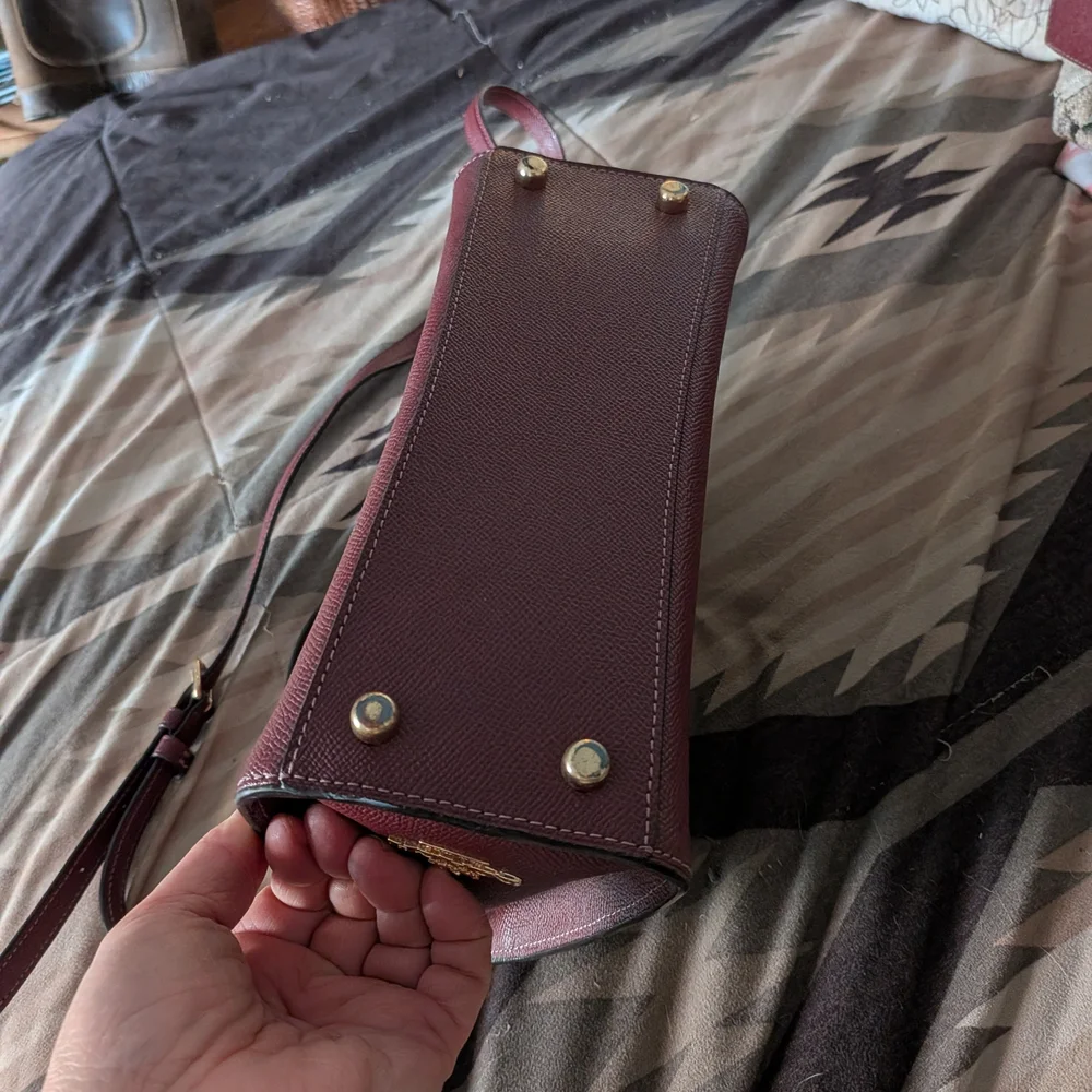 Coach Burgundy Crossbody Bag - Picture 2 of 8